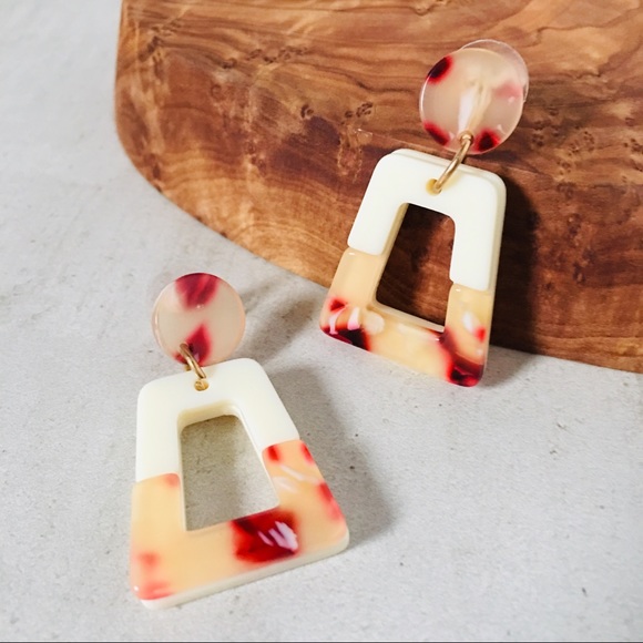 LYB Jewelry - Cream Drop Earrings Acrylic
